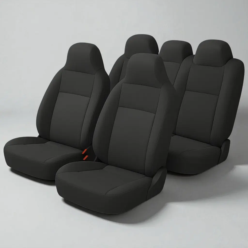 Funda VW Polo Track + Cubre Volante Plano color Tela Premium Jakard - Todos los colores